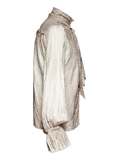 Tie White Shirt Steampunk Men's