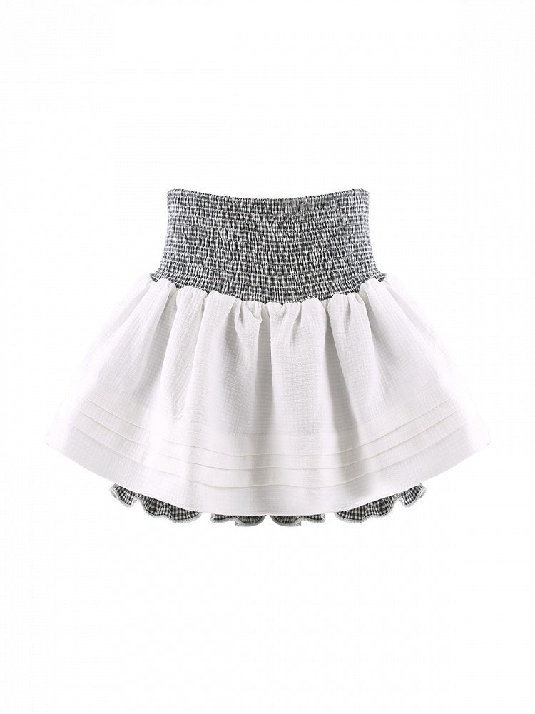 Casual White Skirt with Integrated Shorts - serendipity