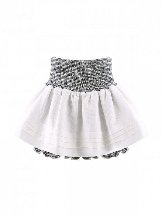Casual White Skirt with Integrated Shorts - serendipity