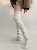Knit Openwork Cable Stockings