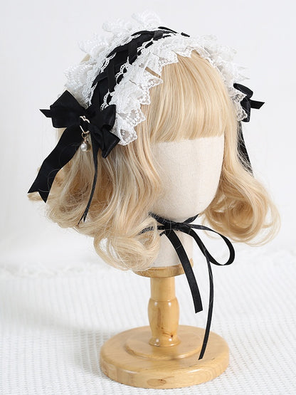 Hairband Lace With Bowknot Colors Cute 7 Bead Charm Sweet Lolita