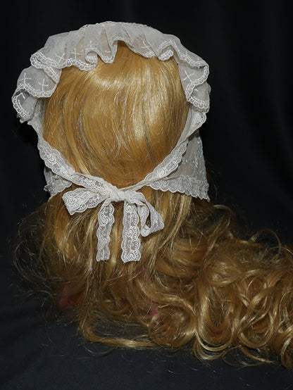 Hairband Lolita Lace White/Black Gothic