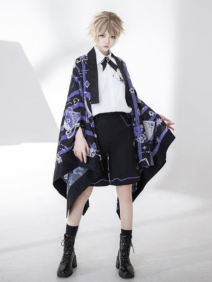 ホワイトファッションティーカップ王子夏刺繍シャツポケット