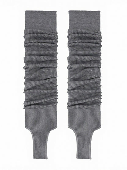 Minimalist Ribbed Ruffle Leg Warmers in 7 Colors - ModaSwings