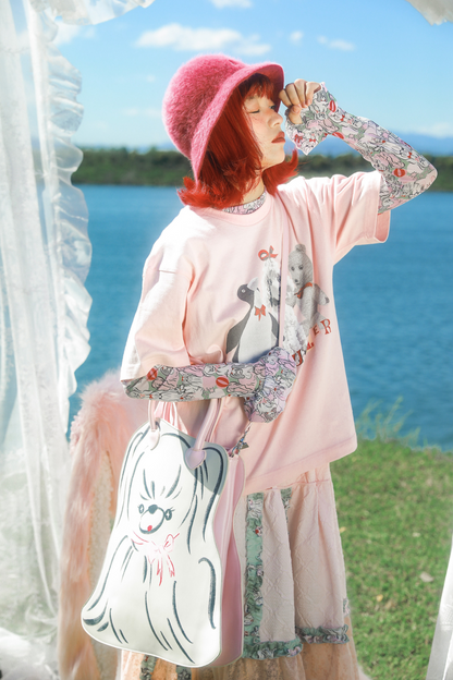 クマペンギンコラージュヴィンテージTシャツ