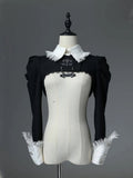 Scale-Embroidered Cropped Top in Gothic Style