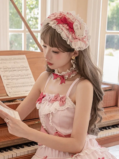 Pink Hairband Bowknots