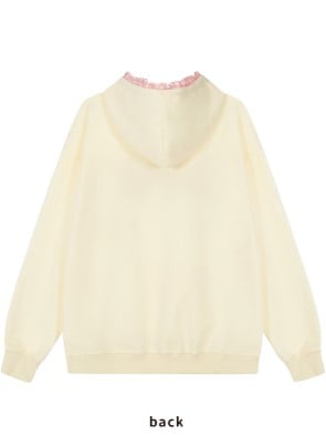 Hem Embroidery Handkerchief Yellow Black + Plaid Mini Letter Hoodie Light Skirt Pink With Star