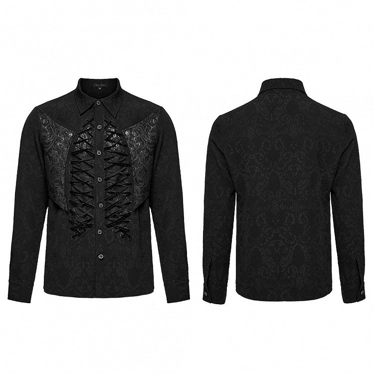 Goth Structured Men's Shirt Black