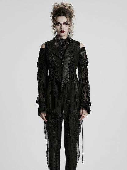 Vest Dark Asymmetric Alien Black Goth