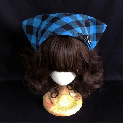 KC Plaid Scarf Triangle Pattern