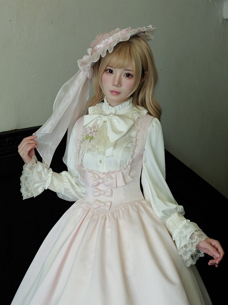 Beige Long-Sleeve Lolita Blouse - Sweet Dream