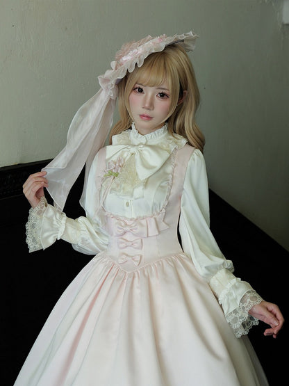 Beige Long-Sleeve Lolita Blouse - Sweet Dream