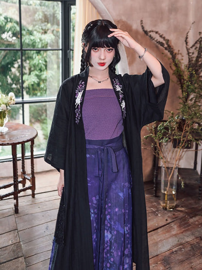 Chinese-Style Purple Camisole Top - Quirky Hut