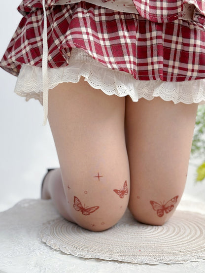 ヌードバタフライタトゥーロリータタイツ