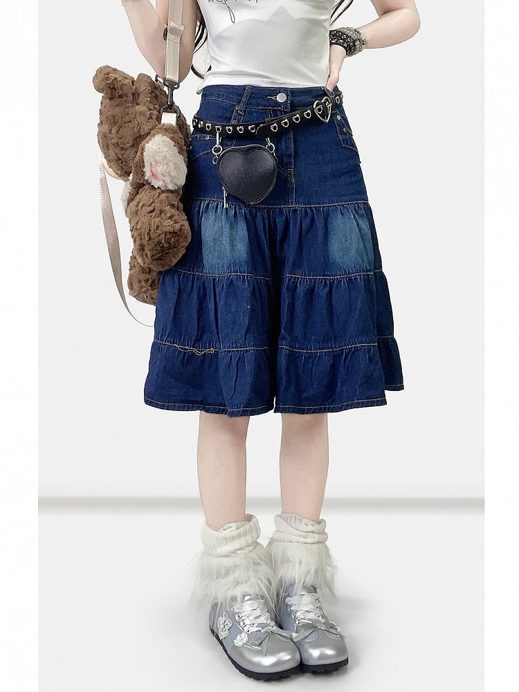 Jeansrock Y2K Blau