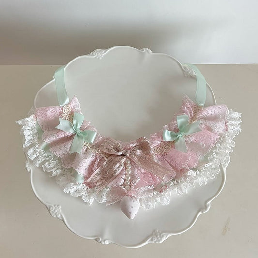 Lace Sweet Lolita Choker with Strawberry Pendant - Ball Lolita