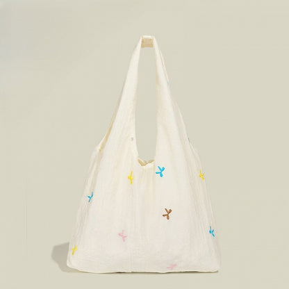 Kawaii Shoulder with Embroidery Bag Tote Detials