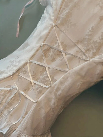 Peter Ärmel Verzierter Kragen Pan Puff Bluse Schleifen Weiß Rosa