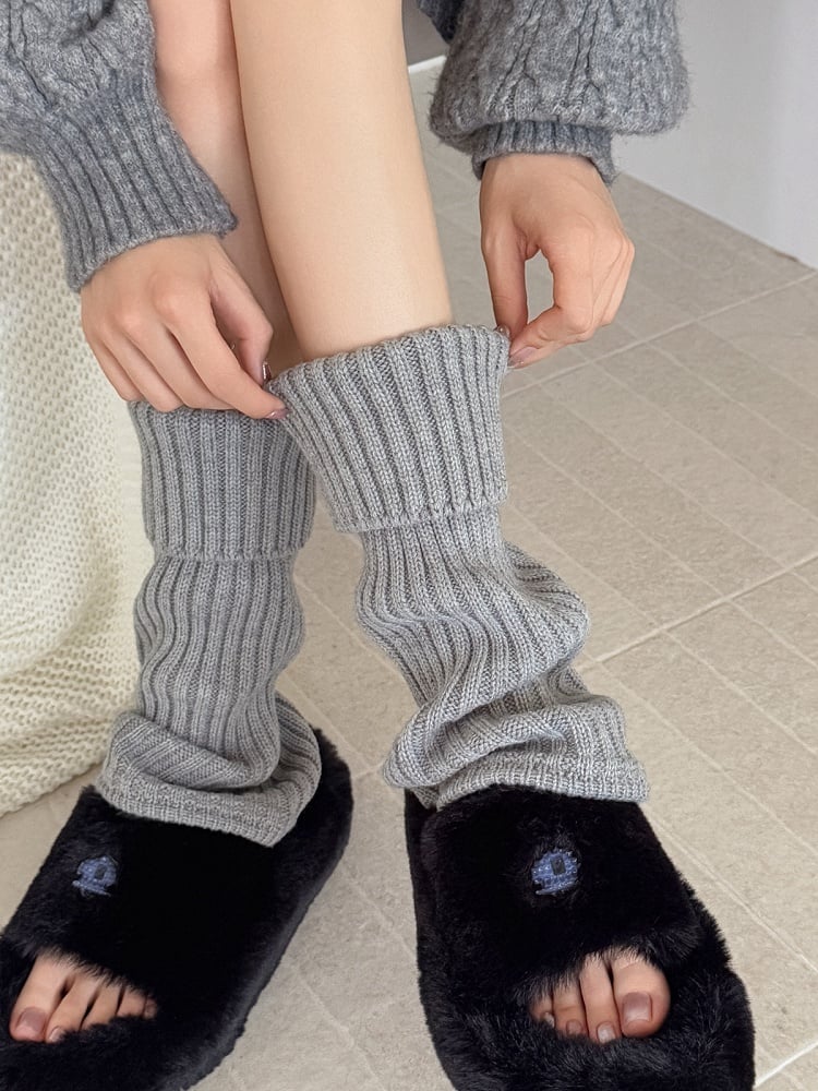 Minimalist Knit Leg Warmers - Xi Shang Mei Shao