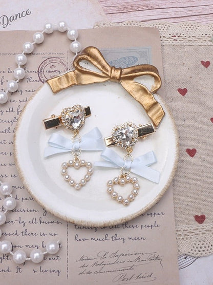 Rhinestone Hairclip Kei Options Jirai Heart 8 Color