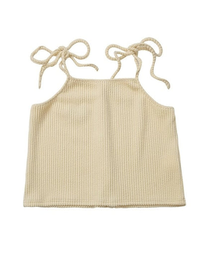 Tie Top Yellow Cami Straps - Shoulder