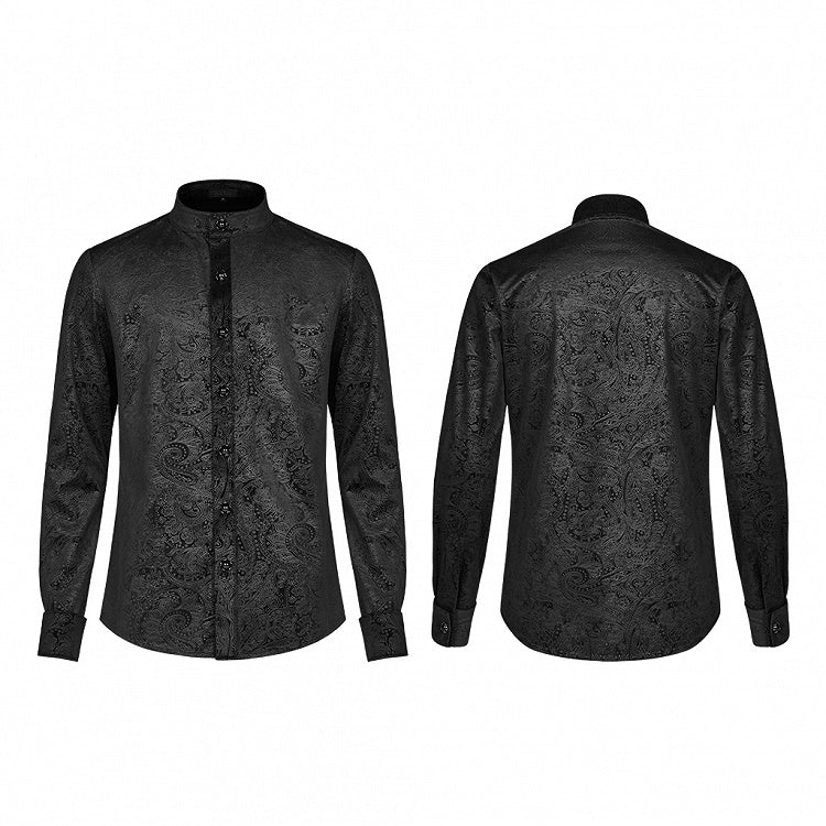 Shirt Gentleman's Black Gothic Men's