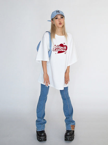 Black/White Oversized Vintage Graphic T-Shirt