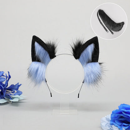 9 Faux Cute Ear Wolf Fur Lolita KC Colors