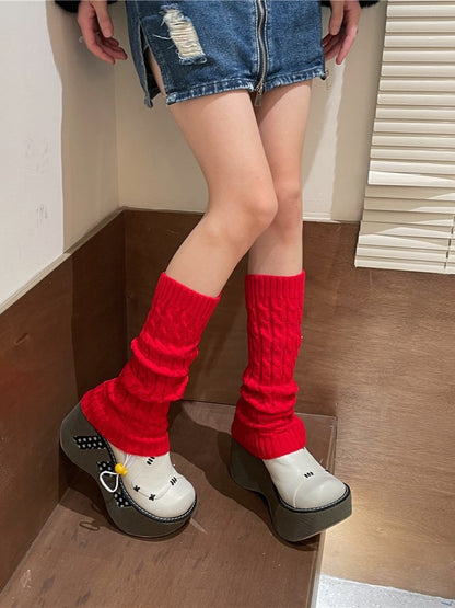 14 Color Options 42CM Knitted Leg Warmers