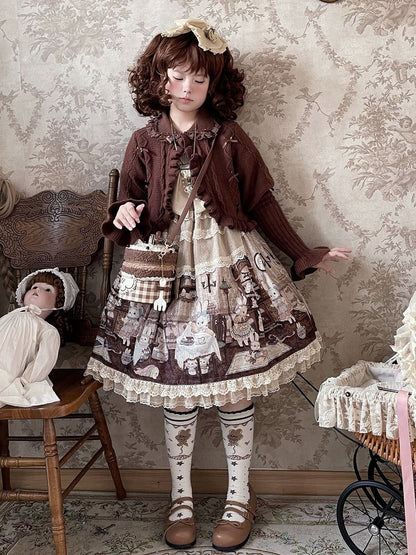 Plaid Sweet Pattern Brown Cupcake Bag Chocolate