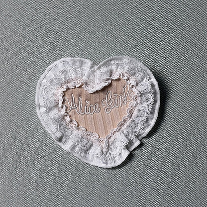 Red Black Purple Heart-shaped Pink Brooch Champagne /