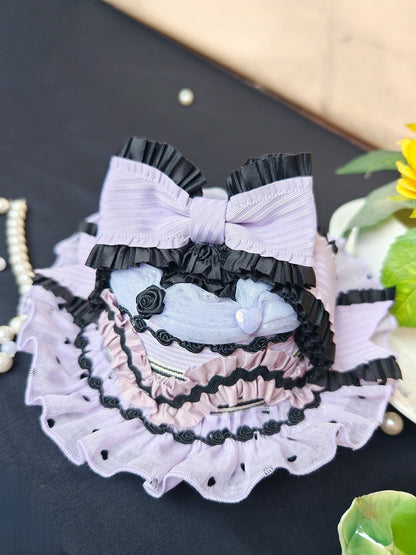 Pink Blue Mini Lolita Purple / Hat White