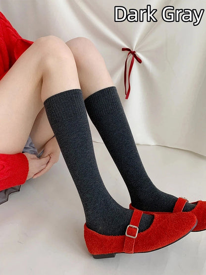Knit Ribbed Stockings (5 Colors)