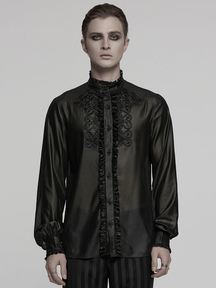Black Goth Shirt Men's