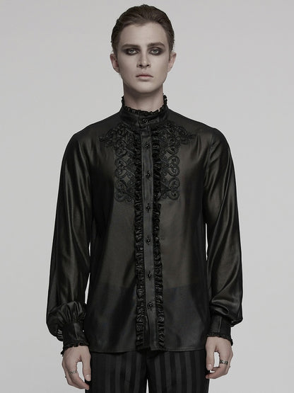 Black Goth Shirt Men's