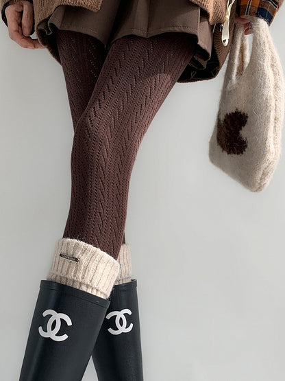 Cuff Tights Colors) Cable Knit (3