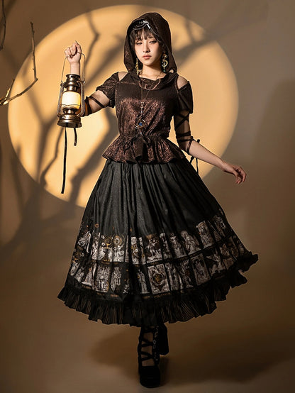 Cards Print Lolita Skirt Gothic Tarot