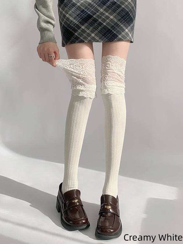 Stockings Paneled Colors 5 Lace