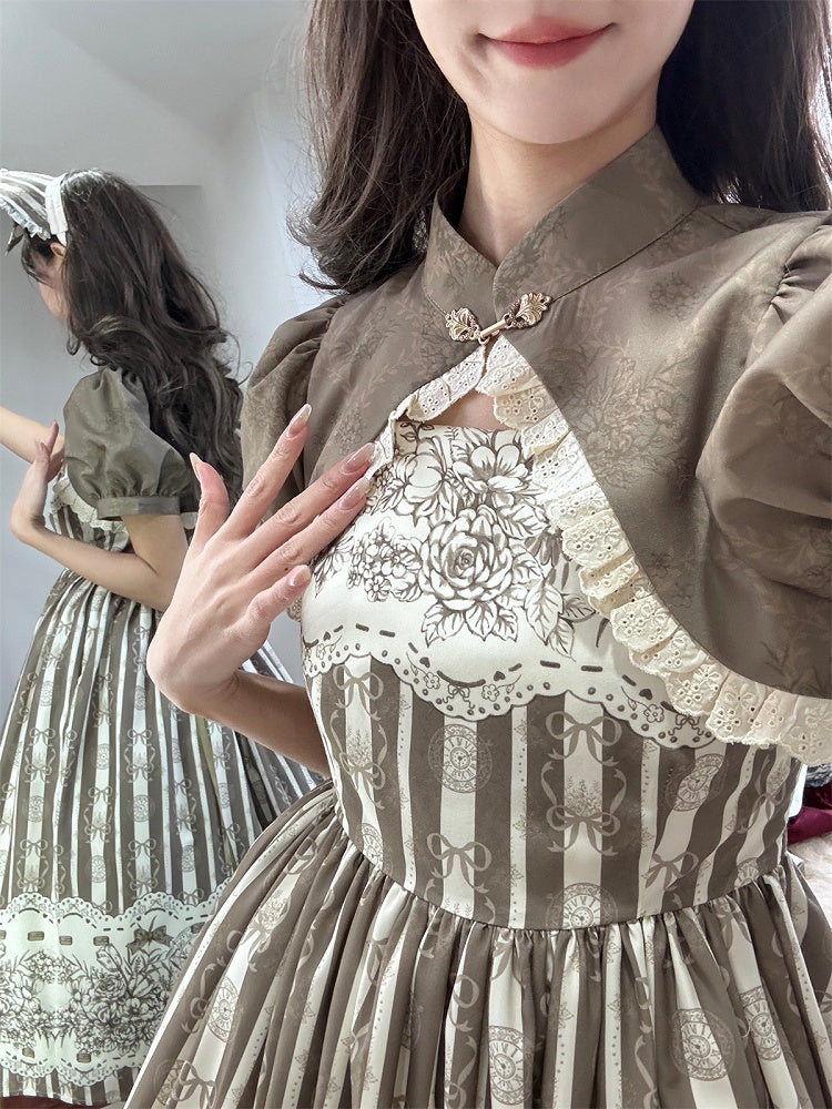 Puff Brown Sleeevs Bolero
