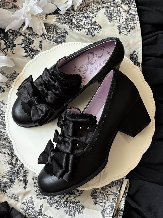 Absatzform Passform Block Slip-in Mid Slip-ons Lolita Schwarz - Elegant