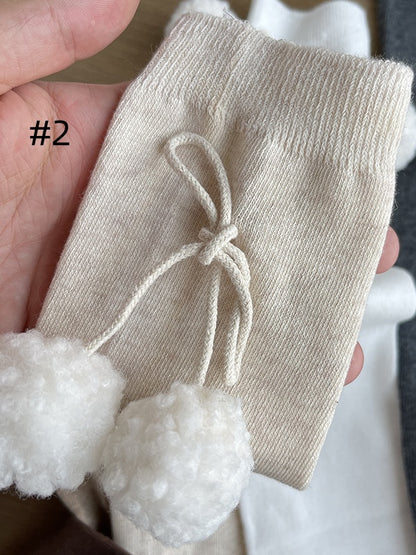 Cute Overknee Stockings With Pompons