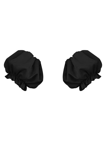Puffed Sleeves in Black and Red - With PUJI