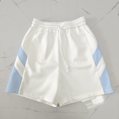 Weiße und blaue Tenshi Kaiwai Sportshorts