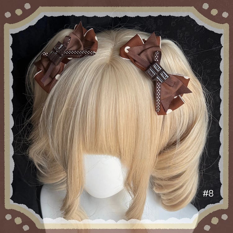 Lolita 12 Mini Hairband Chocolate Hairclip Brown KC Options Element / Bear Ring Hat