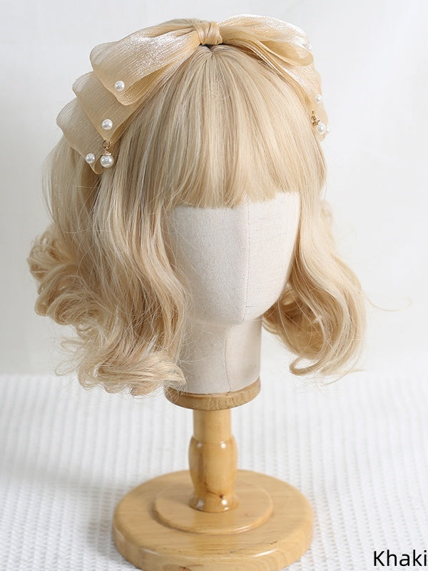 Lolita with Cute Bowknot 13 Pearlescent Decorations KC Colors Gauze Bead