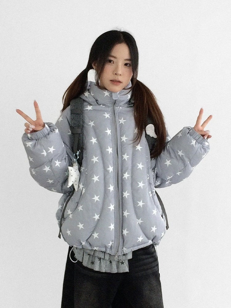 Veste Grise à Capuche Quotidienne - Kawaii avec Capuche Amovible