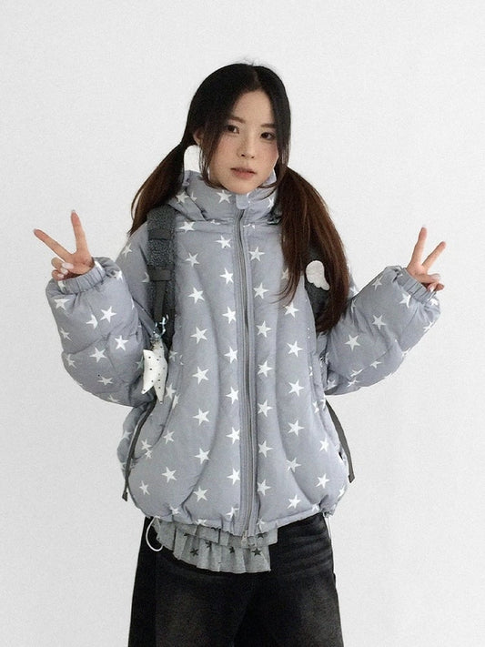 Gray Jacket Hood Daily - Kawaii Hooded Detachable