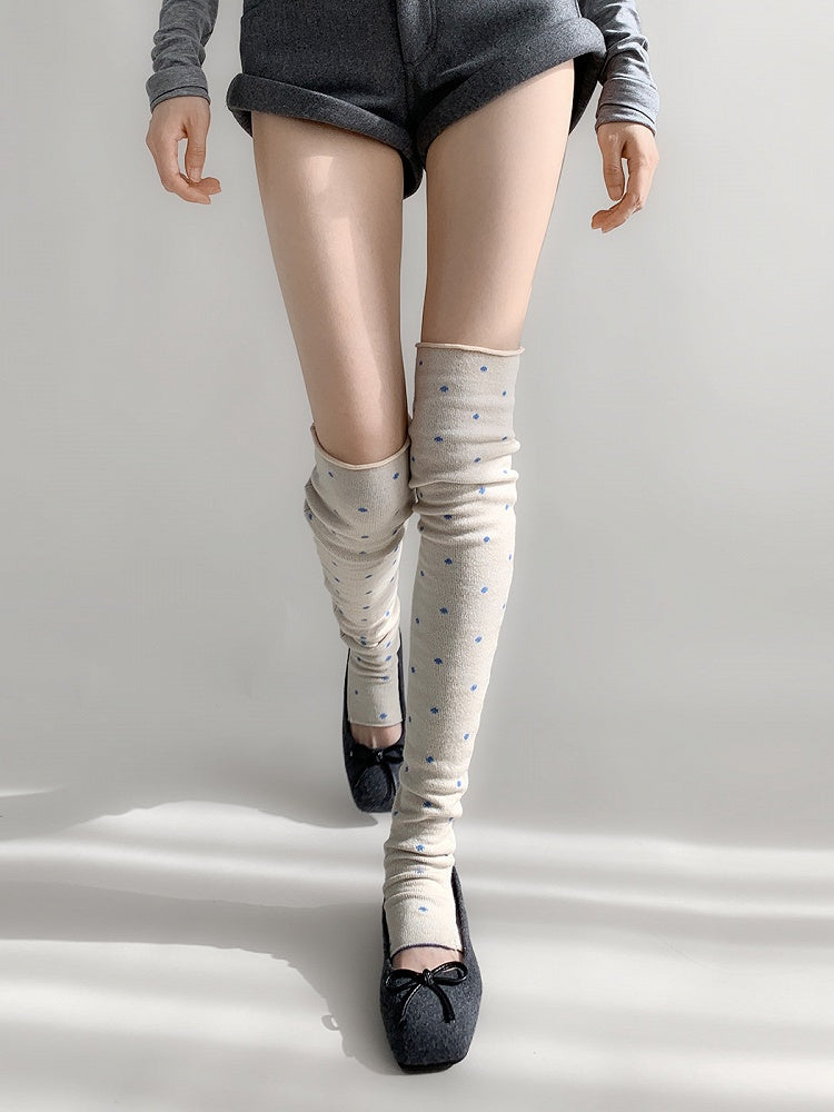 Colors) Dot Polka Leg (3 Warmers Slouchy