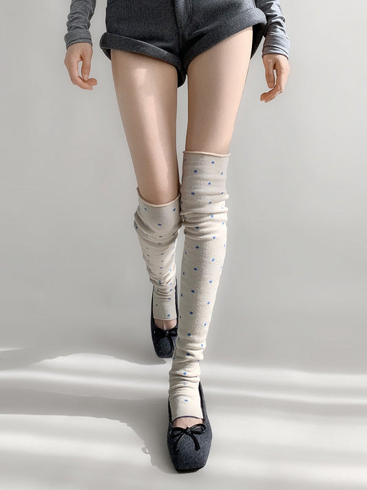 Colors) Dot Polka Leg (3 Warmers Slouchy